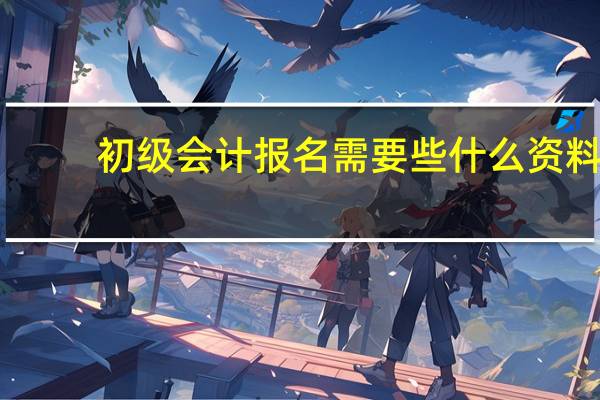 初级会计报名需要些什么资料