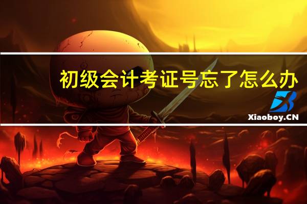 初级会计考证号忘了怎么办