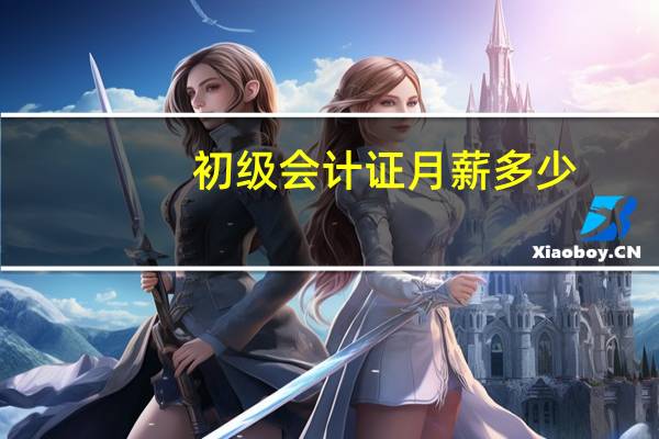 初级会计证月薪多少
