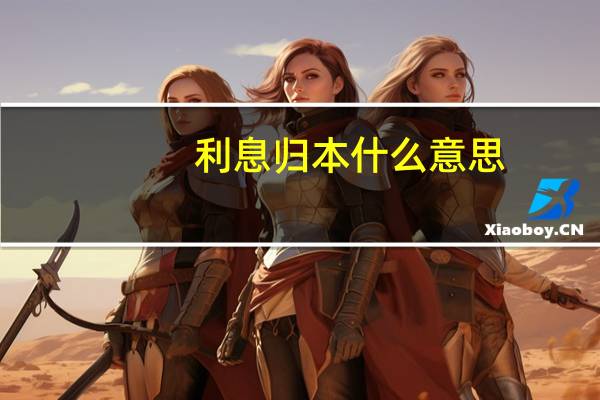 利息归本什么意思