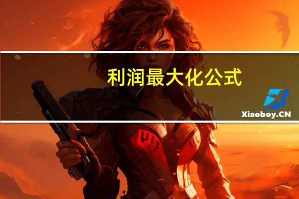 利润最大化公式