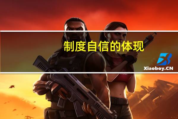 制度自信的体现