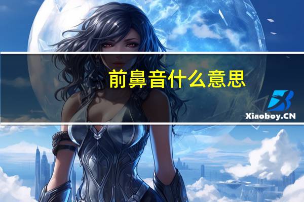 前鼻音什么意思