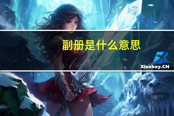 副册是什么意思