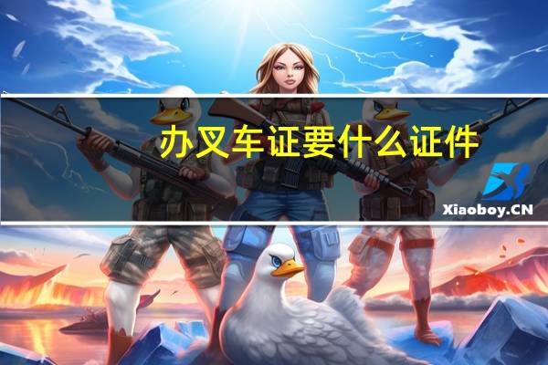 办叉车证要什么证件