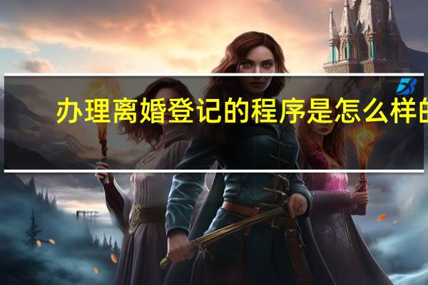 办理离婚登记的程序是怎么样的