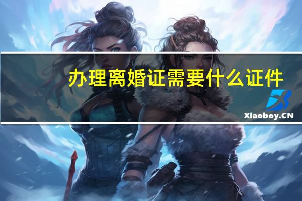办理离婚证需要什么证件