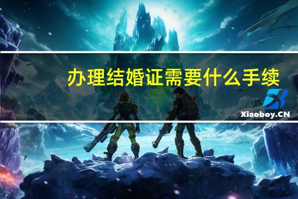 办理结婚证需要什么手续