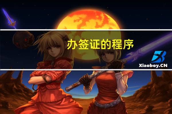 办签证的程序(签证的申请程序)