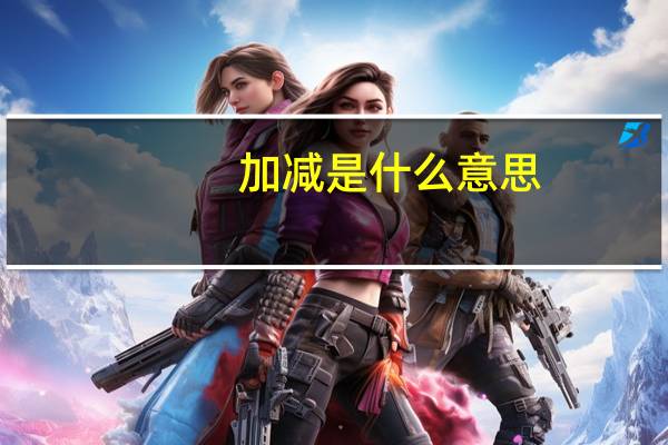加减是什么意思
