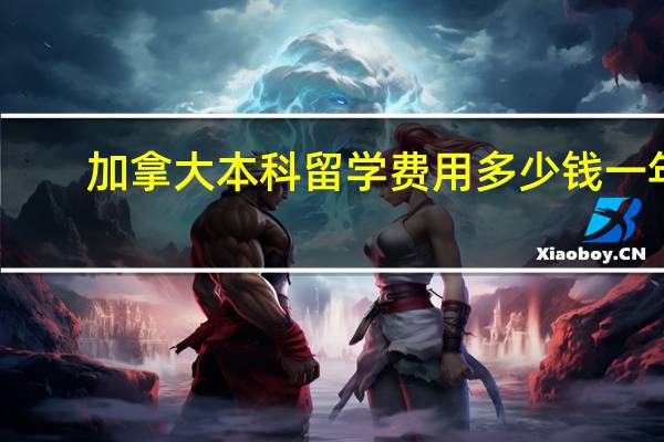 加拿大本科留学费用多少钱一年