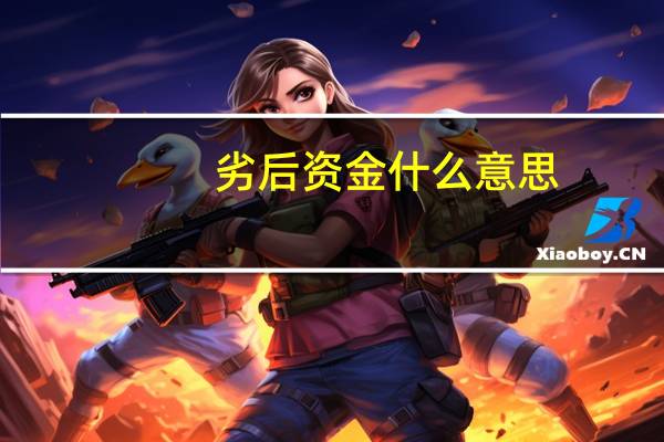 劣后资金什么意思