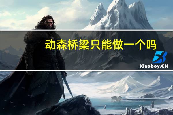 动森桥梁只能做一个吗