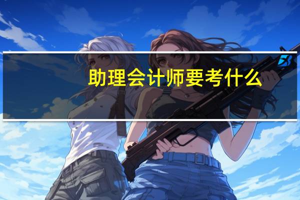 助理会计师要考什么