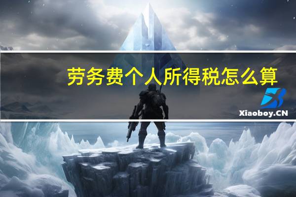 劳务费个人所得税怎么算