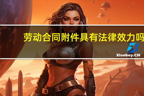 劳动合同附件具有法律效力吗