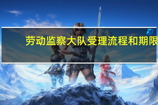 劳动监察大队受理流程和期限