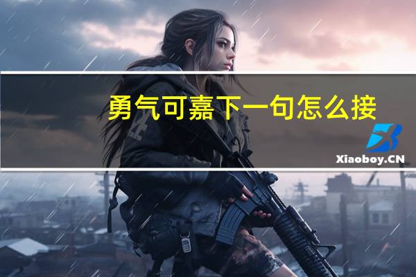 勇气可嘉下一句怎么接