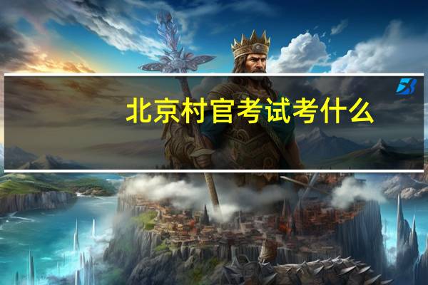 北京村官考试考什么