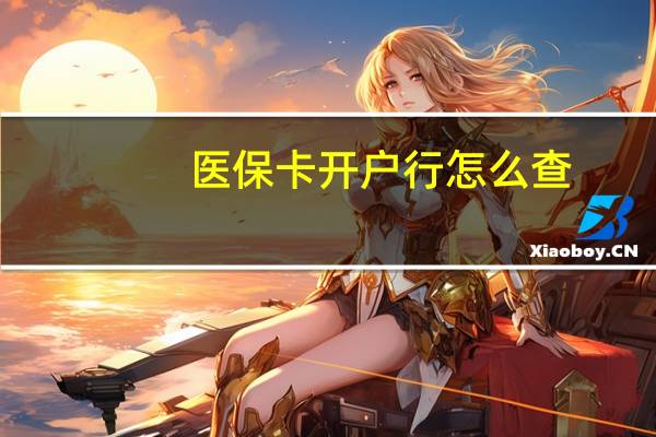 医保卡开户行怎么查