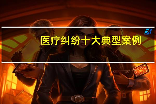 医疗纠纷十大典型案例