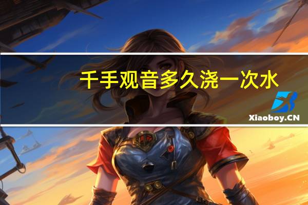千手观音多久浇一次水