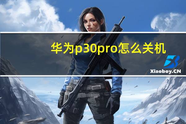华为p30pro怎么关机