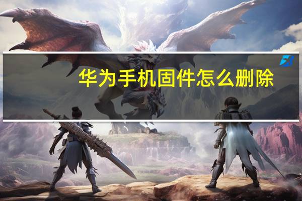 华为手机固件怎么删除