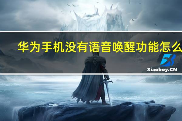 华为手机没有语音唤醒功能怎么办