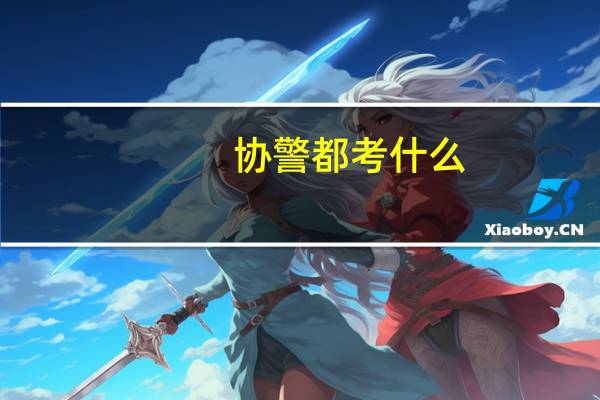 协警都考什么