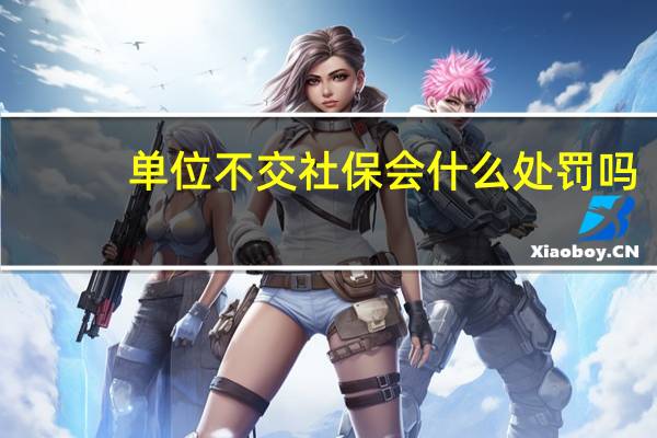 单位不交社保会什么处罚吗