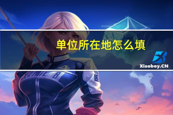 单位所在地怎么填