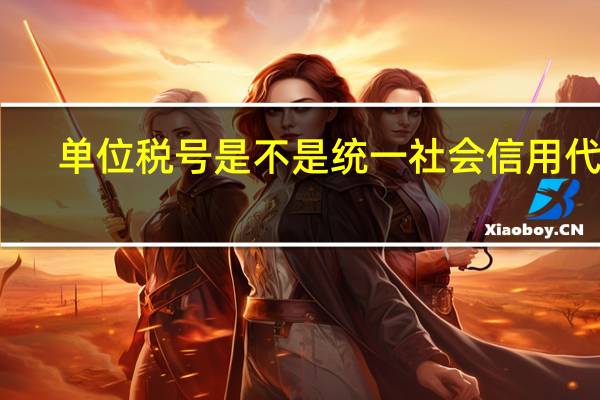 单位税号是不是统一社会信用代码