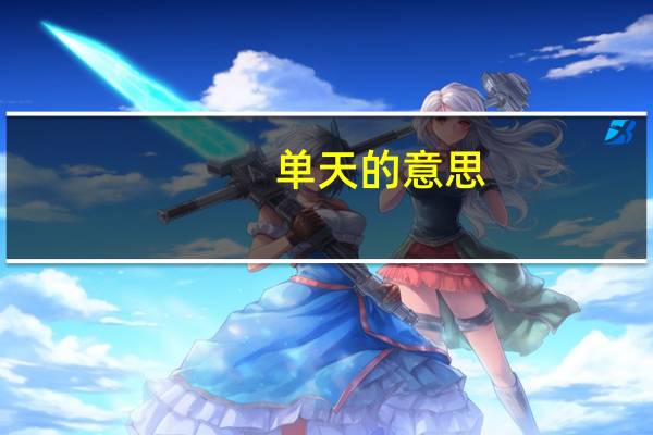 单天的意思