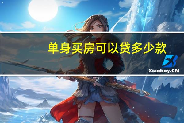 单身买房可以贷多少款