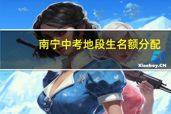 南宁中考地段生名额分配