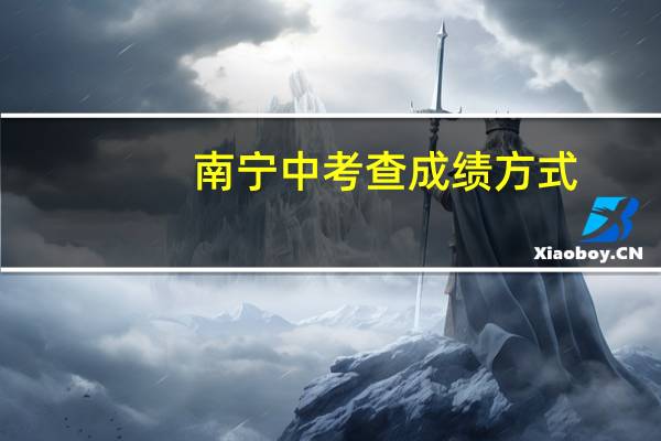南宁中考查成绩方式