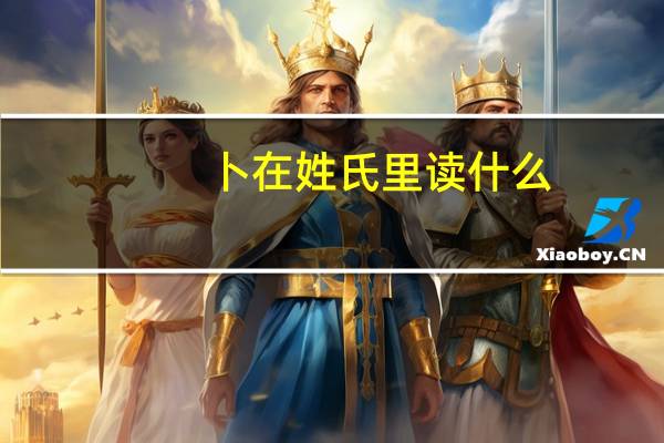 卜在姓氏里读什么