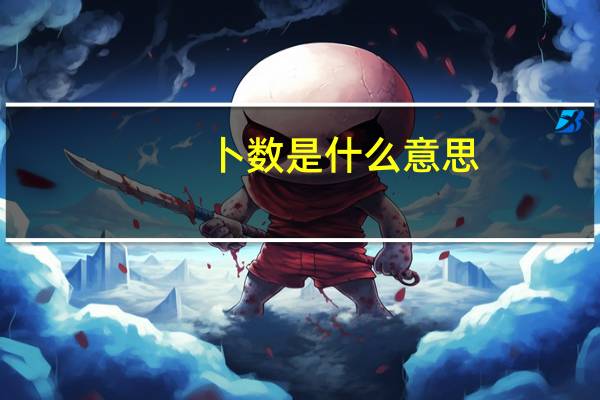 卜数是什么意思