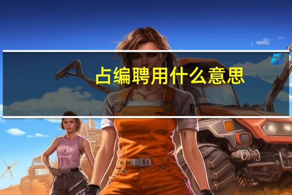 占编聘用什么意思