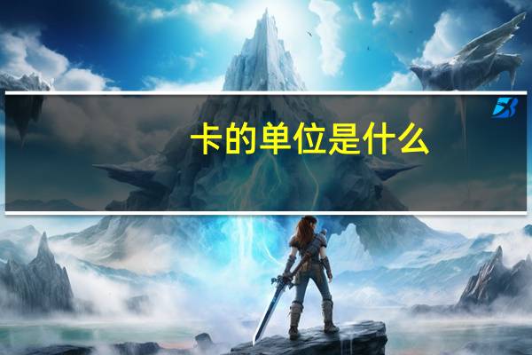 卡的单位是什么