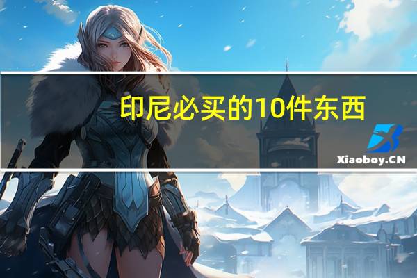 印尼必买的10件东西