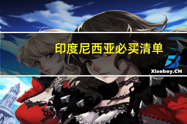 印度尼西亚必买清单