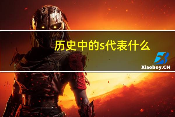 历史中的s代表什么
