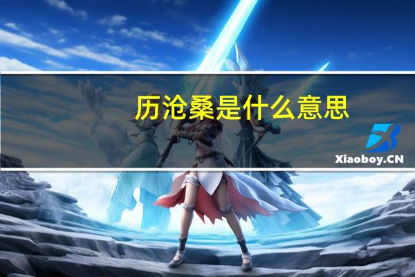 历沧桑是什么意思