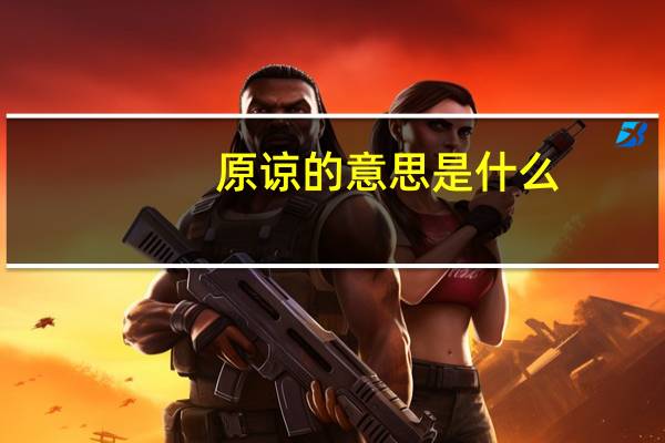 原谅的意思是什么
