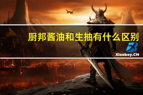 厨邦酱油和生抽有什么区别