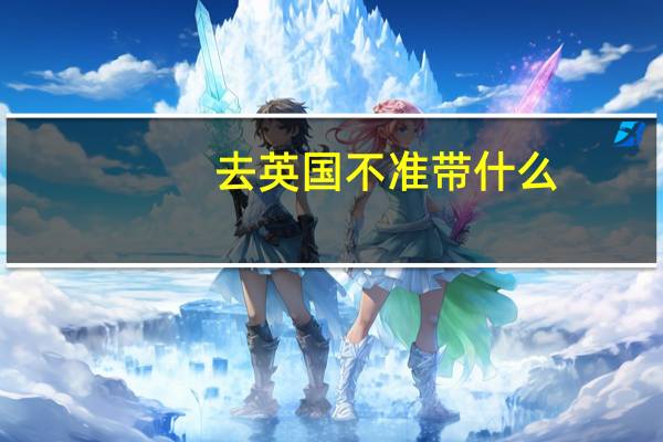 去英国不准带什么