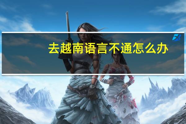 去越南语言不通怎么办