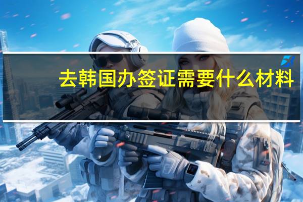 去韩国办签证需要什么材料